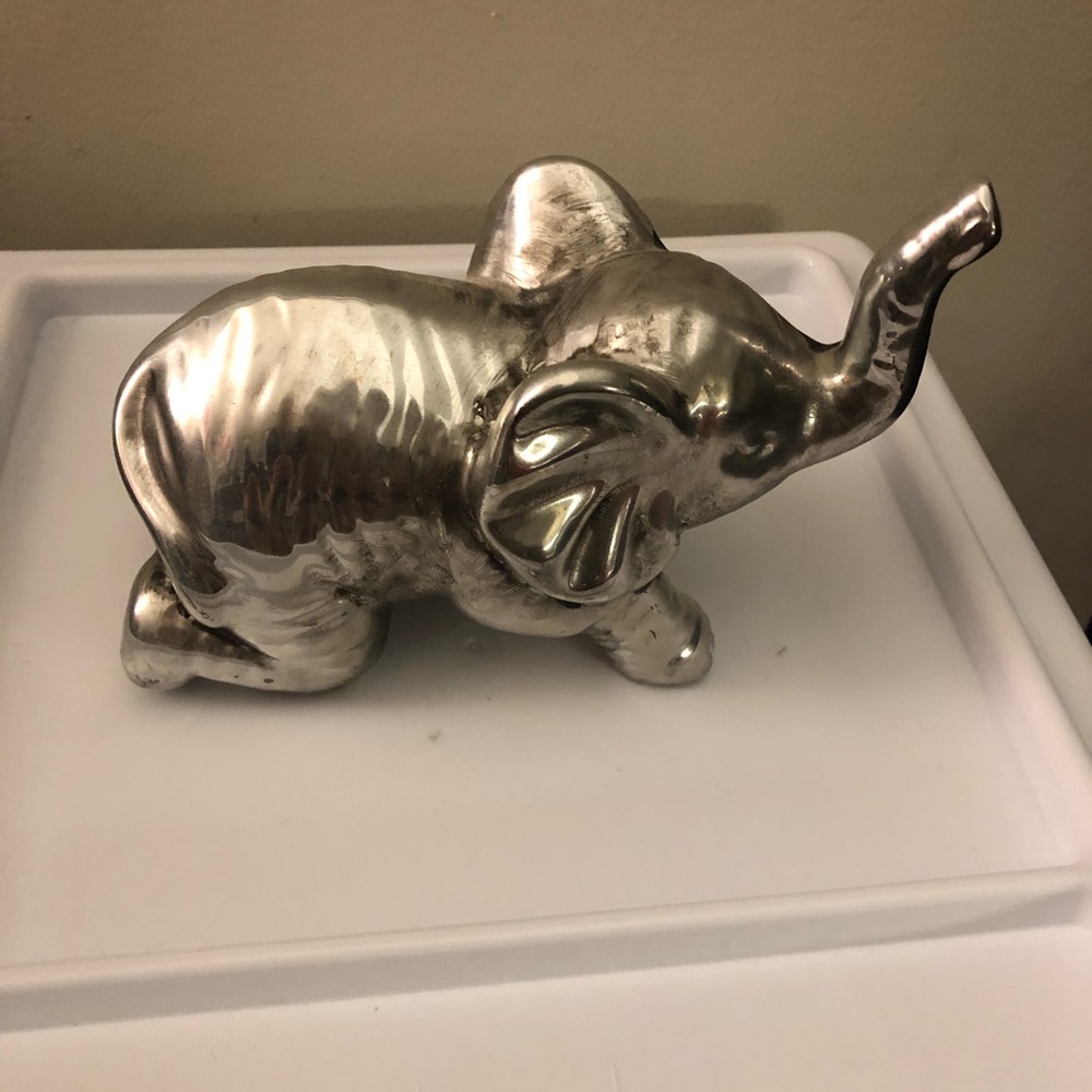 Antique silver elephant